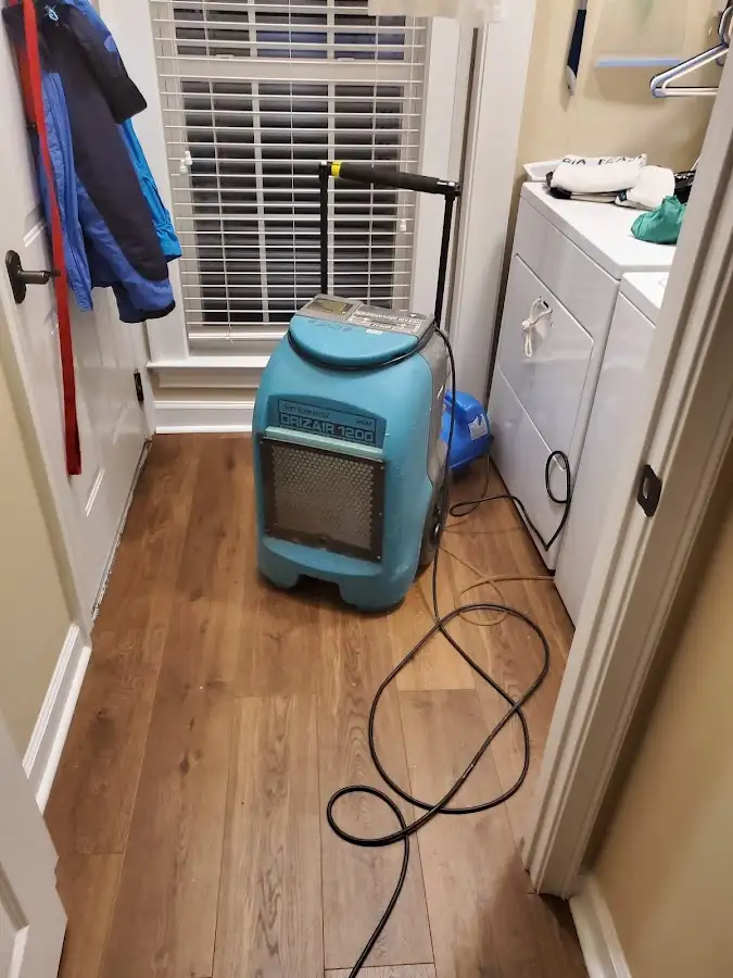 Commercial dehumidifier deployed for Flood Damage Cleanup in Freeport